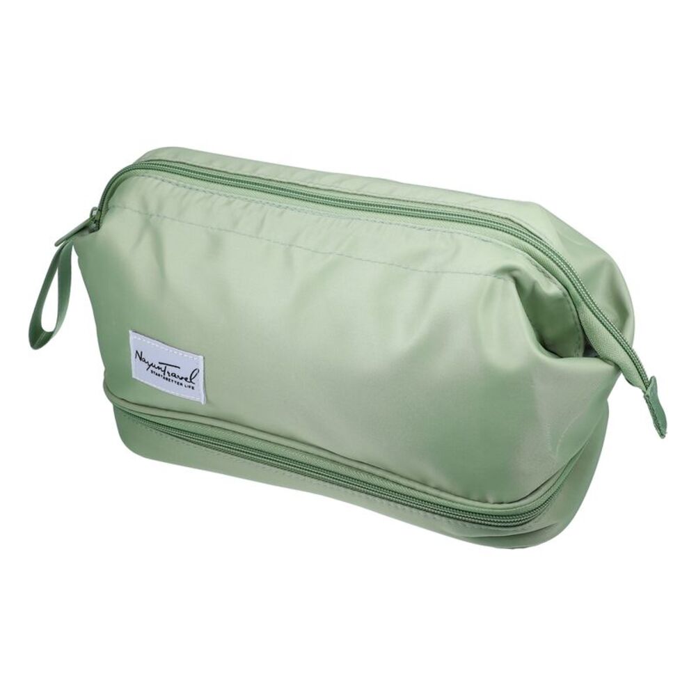 Nylon Travel Waterproof Organizer Toiletry Bag Green 27.5x19x15cm